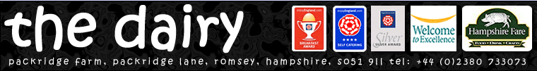 the dairy @ packridge farm - bed and breakfast accommodation - Romsey, Southampton, Hampshire